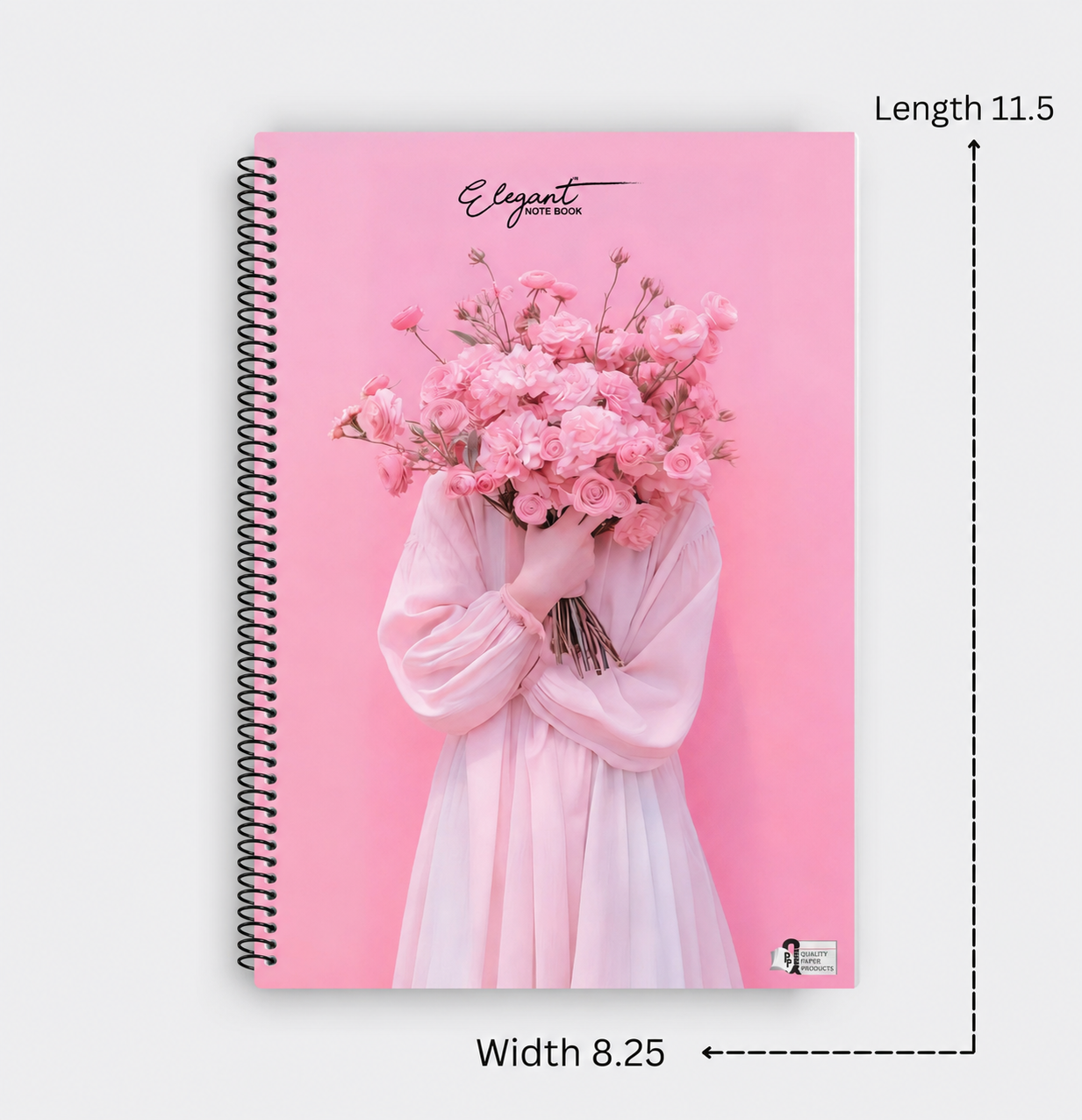 Elegant Girl Flower Notebook