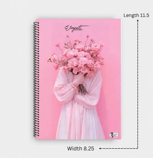 Elegant Girl Flower Notebook