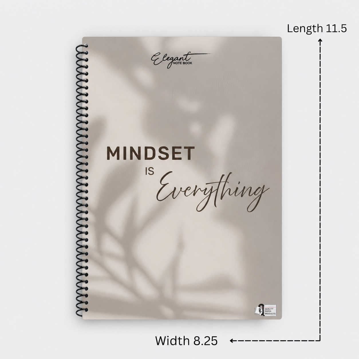 Elegant Mindset Quote Notebook