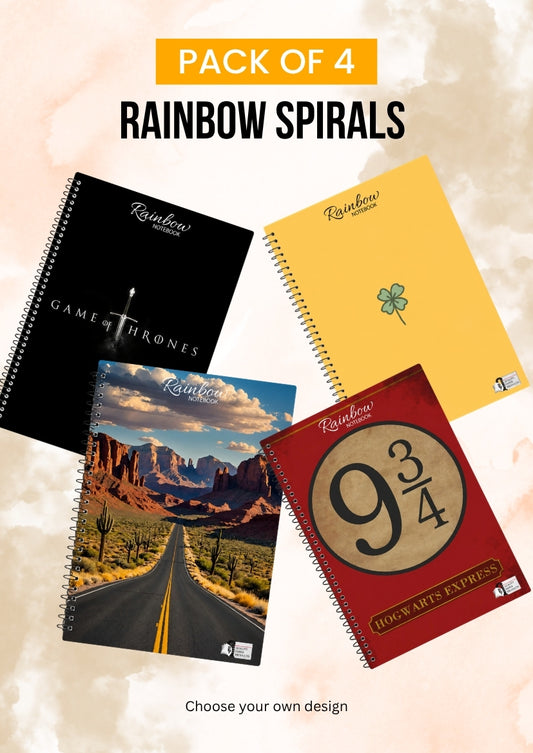 Pack of 4 Rainbow Spirals