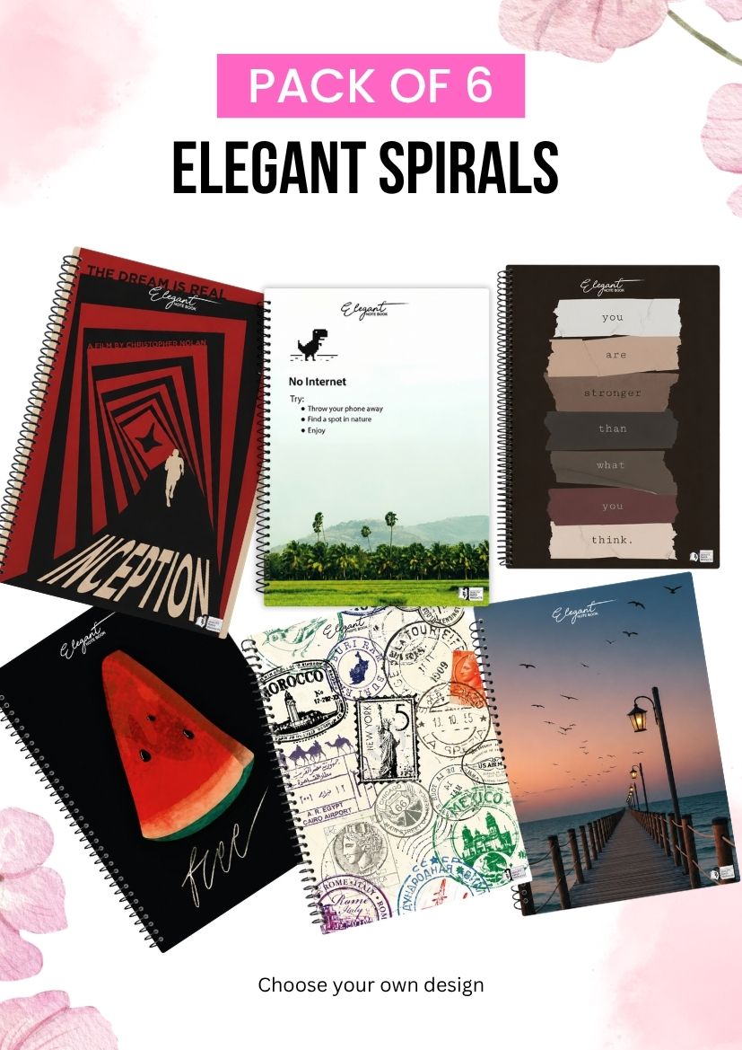 Pack of 6 Elegant Spirals