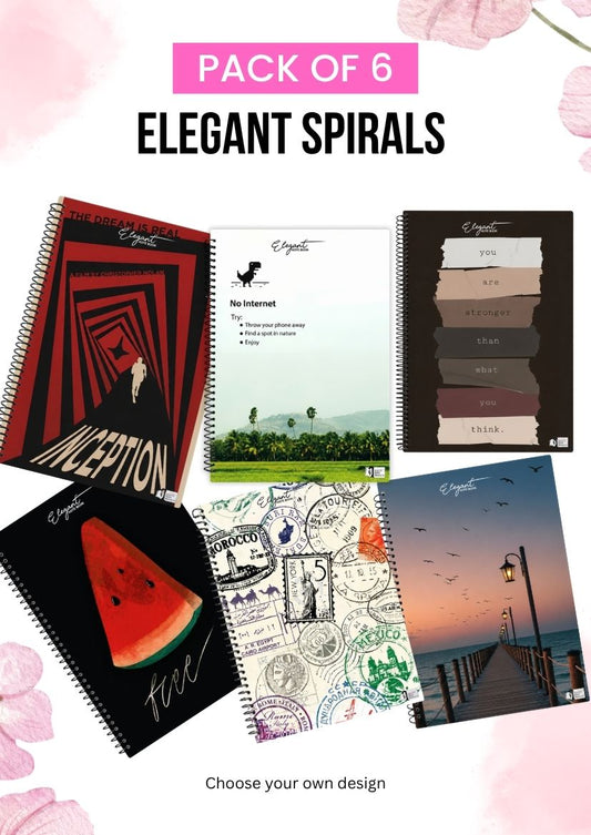 Pack of 6 Elegant Spirals
