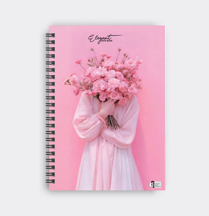 Elegant Girl Flower Notebook